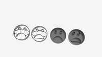 Unhappy Face Cookie Cutter Mold