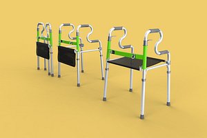 3D FOLDING WALKER SEAT FOLDABLE WALKING FRAME CHAIR STANDING AID