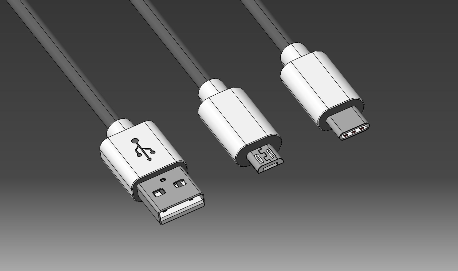 D Usb Usbc Micro Usb Model Turbosquid