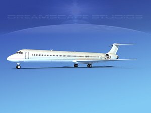 md-90 jet commercial 3d obj