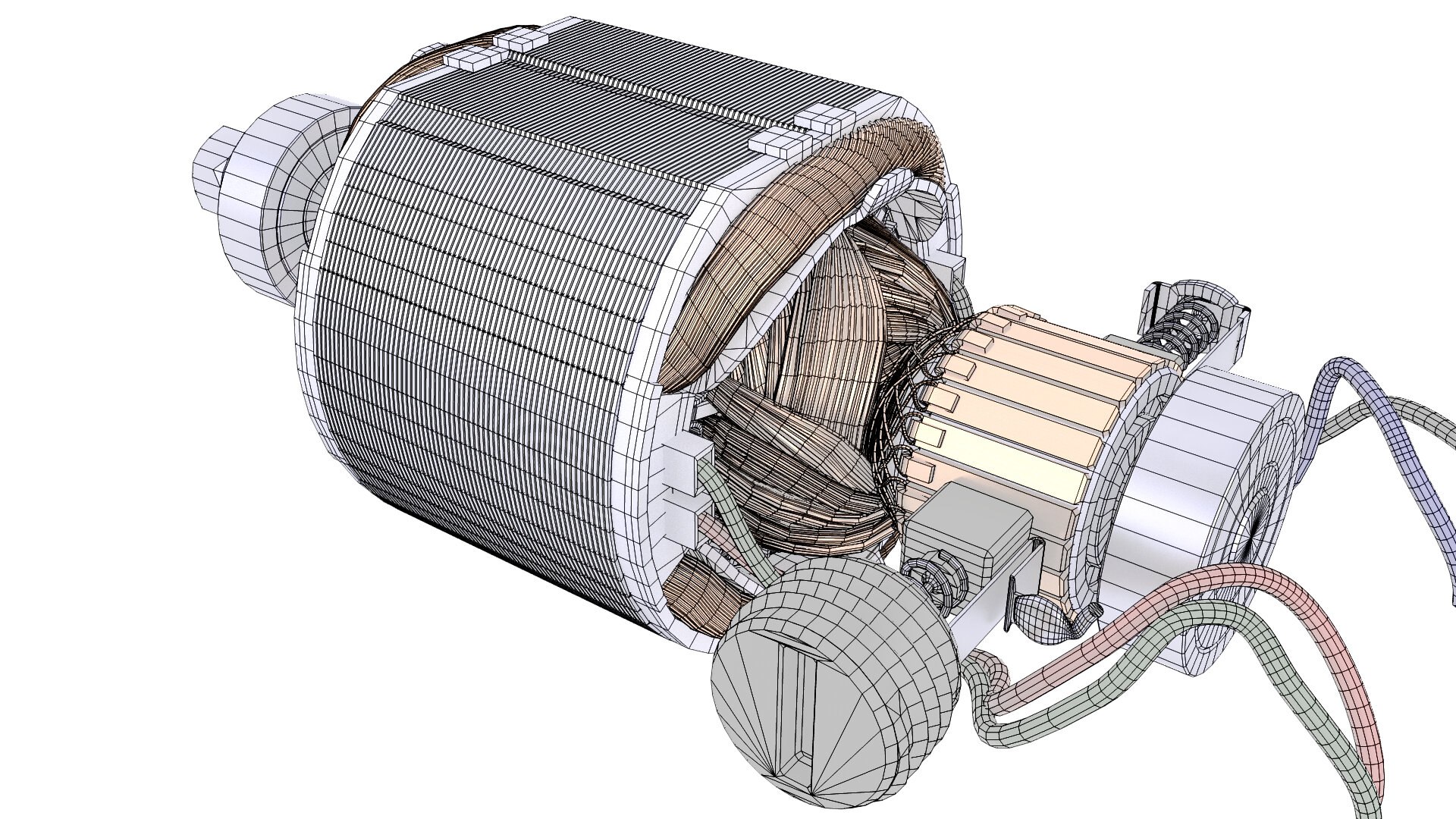 3D Model Electric Motor Rotor Stator 34 3D Model - TurboSquid 1715462