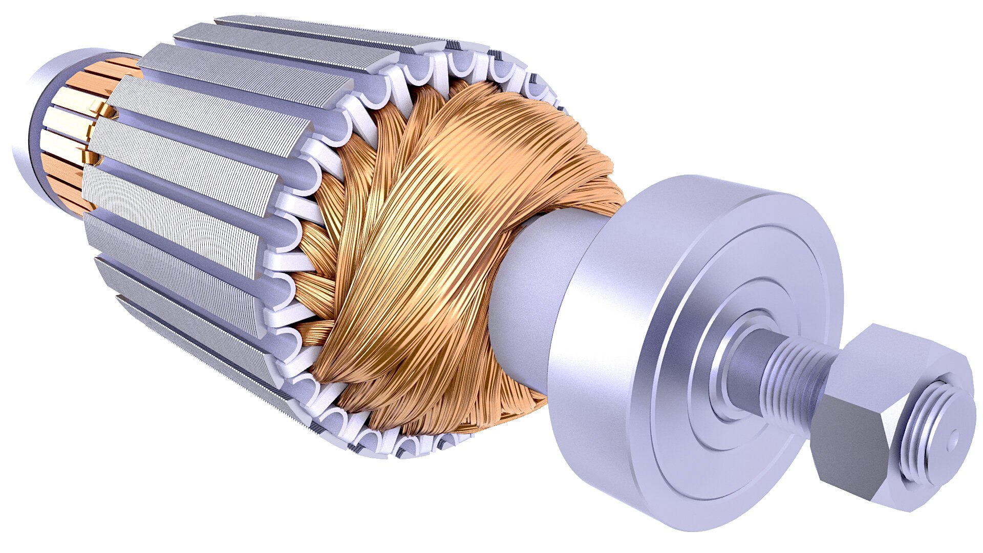 3D Model Electric Motor Rotor Stator 34 3D Model - TurboSquid 1715462