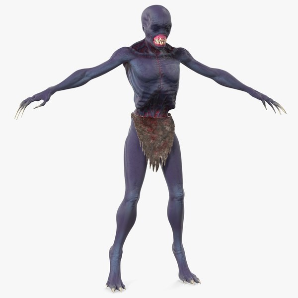 scary creature neutral pose 3D model
