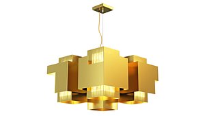 Skyline Brass Chandelier  Folkform 3D model