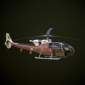 3D model Helicopter SA340 Gazelle