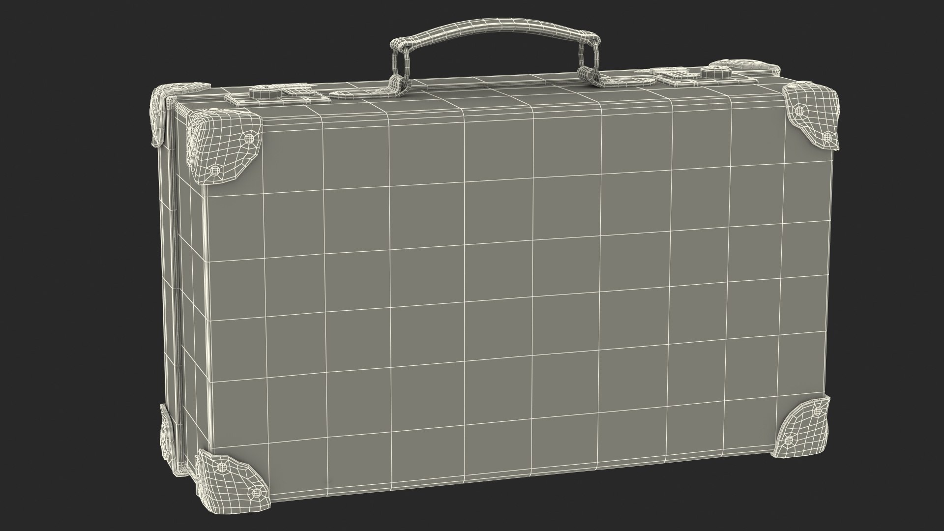 3D Vintage Leather Suitcase Small With Travel Stickers - TurboSquid 1879412