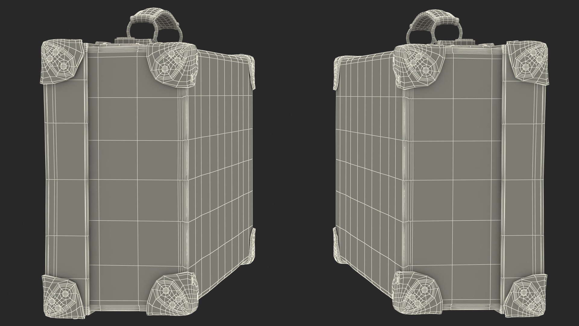 3D Vintage Leather Suitcase Small With Travel Stickers - TurboSquid 1879412