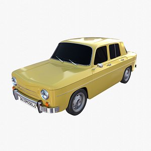 generic 60s vehicle car interior 3D model