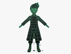 cartoon doctor character with rigged