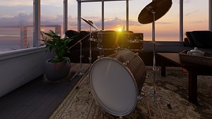 3D model drum set