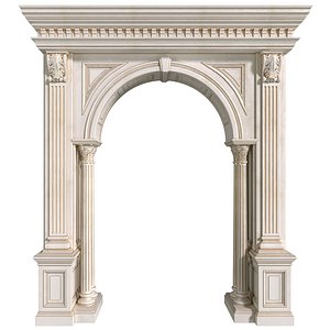 3D model Arched interior doorway in a classic style 3D model