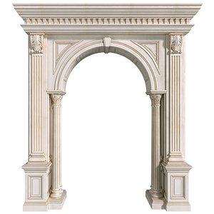 Arched interior doorway in a classic style 3D model