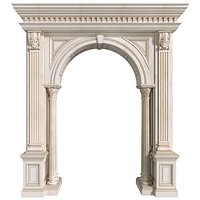 Arched interior doorway in a classic style 3D model