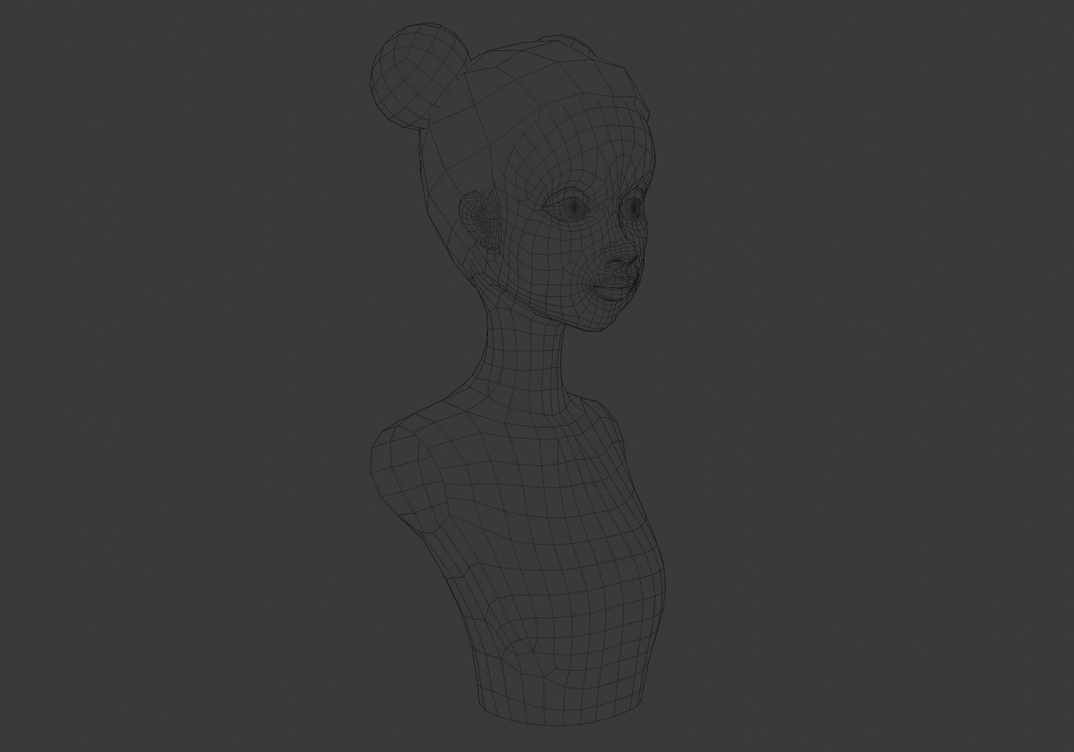 Female Simple Hairstyle 3D Model - TurboSquid 1908361
