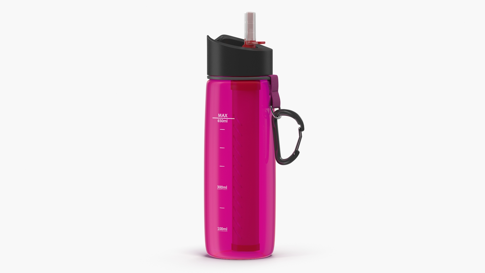 Personal Water Bottle With Filter Red 3D TurboSquid 1980807