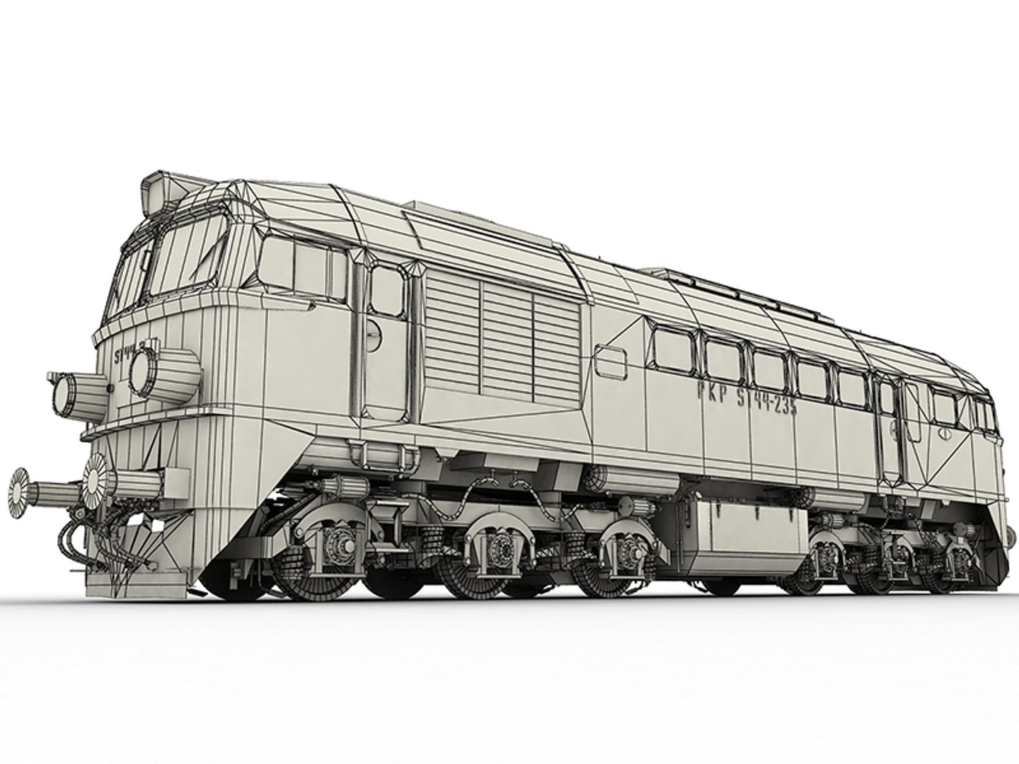 Diesel Locomotive St44 3d Model