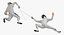 french olympic fencers fight 3D model