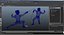 french olympic fencers fight 3D model