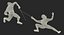 french olympic fencers fight 3D model