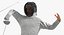 french olympic fencers fight 3D model