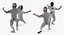 french olympic fencers fight 3D model