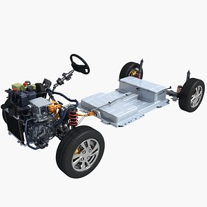 3D Small Electric Car Chassis model