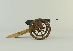 9-5mm cannon gun Low-poly 3D model 3D model