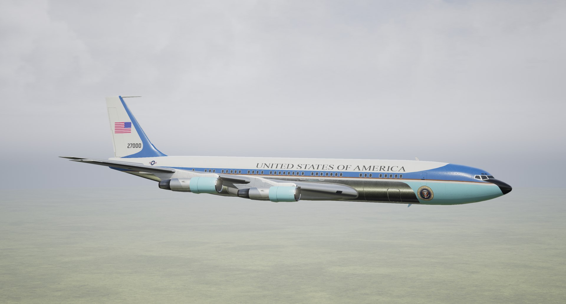 3d Aircraft Vc-137c Boeing 707