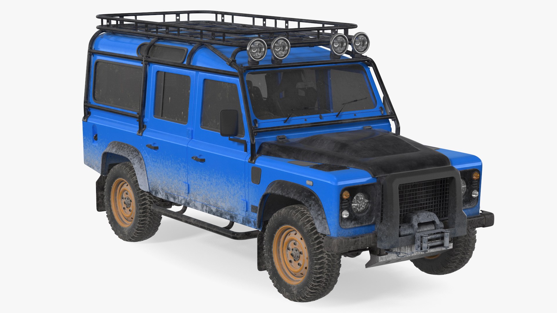 Dirty Off Road Car Rigged 3D model preview