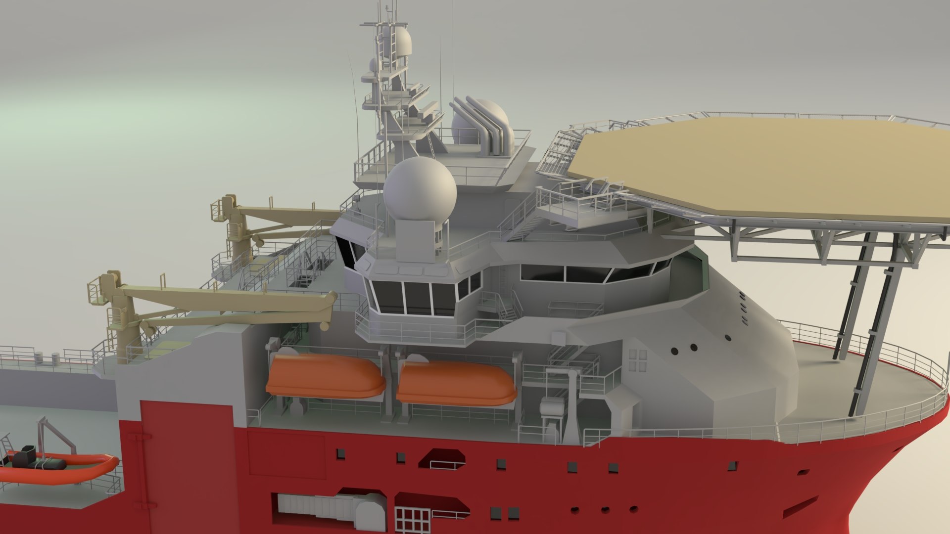 Multi-Purpose Offshore Construction Vessel 3D Model - TurboSquid 1792296