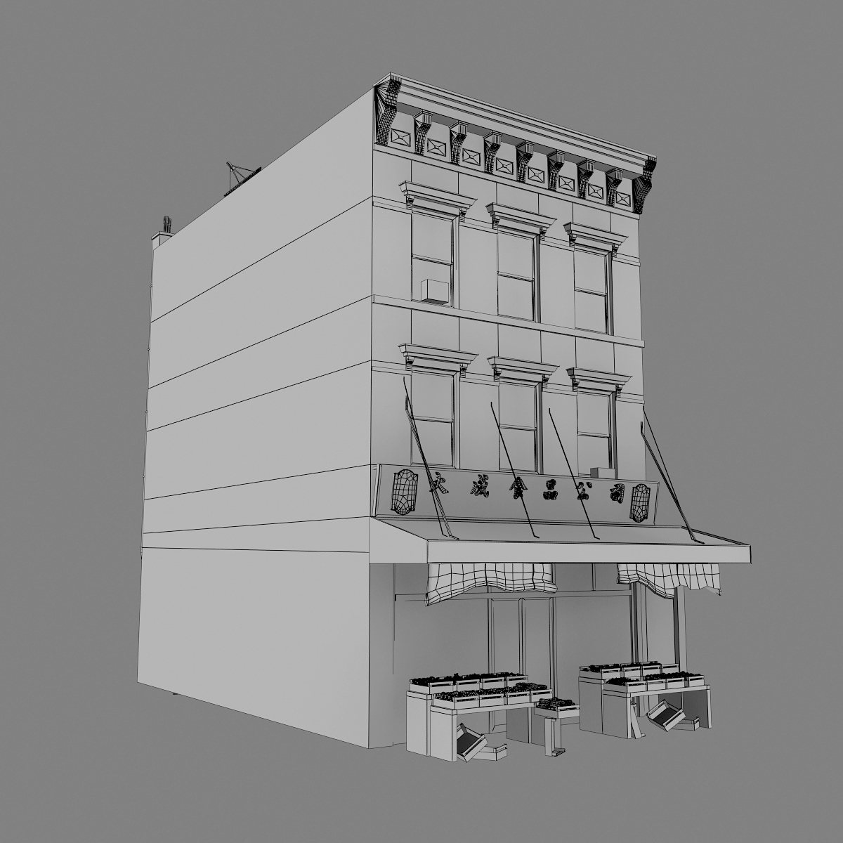 chinatown market building 3d model