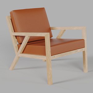 Gus Modern - Truss Chair - Vegan Appleskin Leather Cognac 3D model