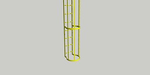 tube safety ladder 3D