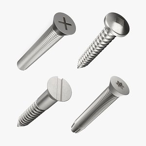 3D Metal Screws Collection 2
