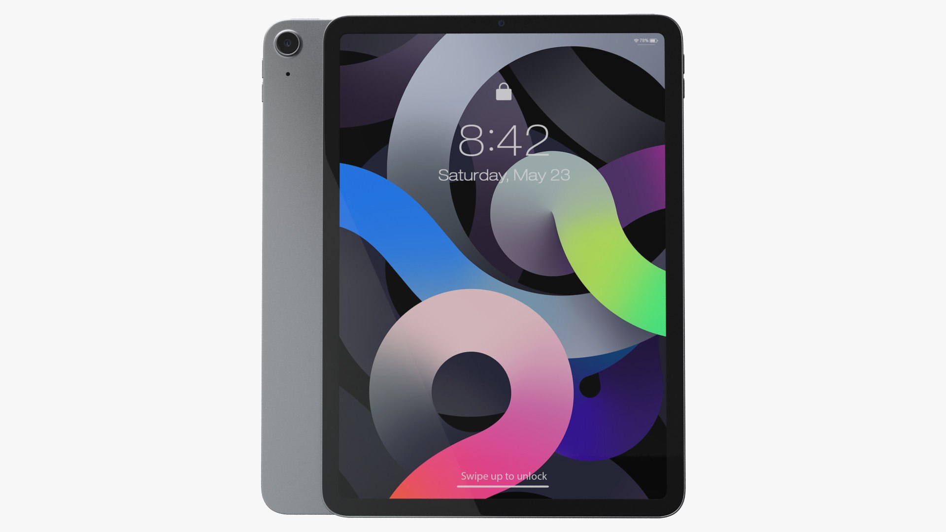 Apple iPad Air 4 2020 Space Gray 3D model preview
