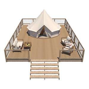 Canvas Bell Tent for Glamping model