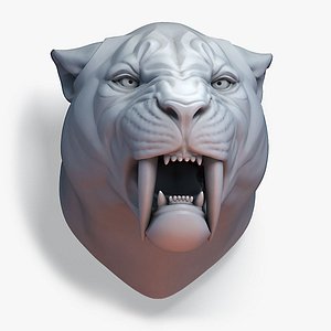 Angry Smilodon Prehistoric Saber-totheed Wild Cat 3D model
