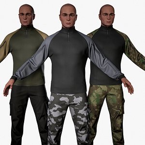 Man Military Style - Rigged 3D