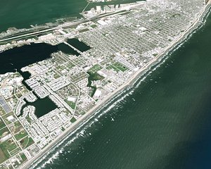Cityscape Galveston USA 3D model