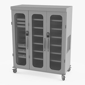 3D Medical Storage Cabinet 3 Cells