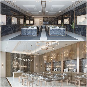 Jewelry Store Interior Bundle 3D model