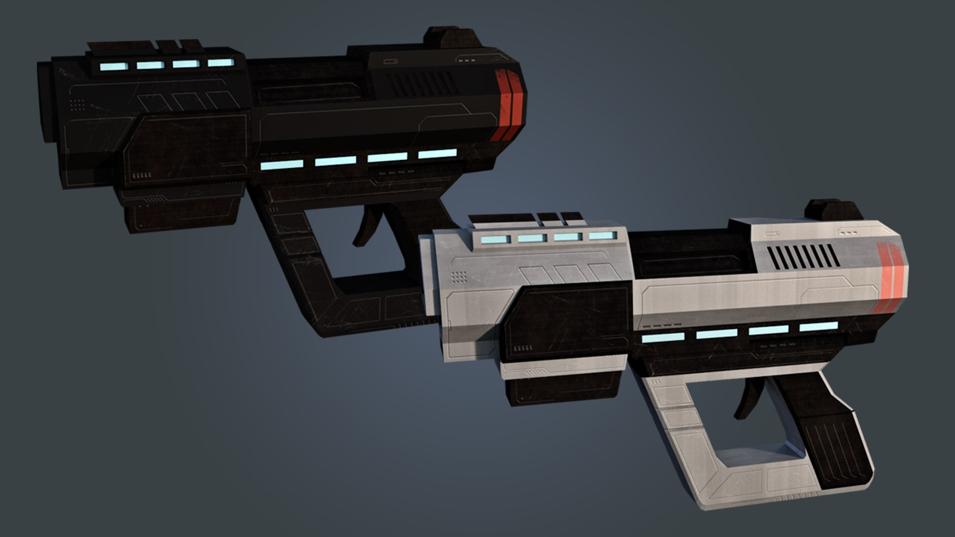 Sci-fi Weapons Gun Obj