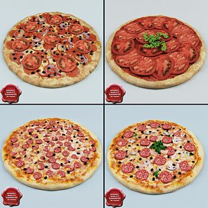 3d model pizzas modelled