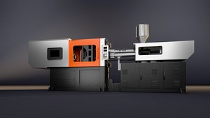 Injection Molding Machine 3D Model  Blender File Packed
