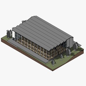 Indoor sports hall - Revit model