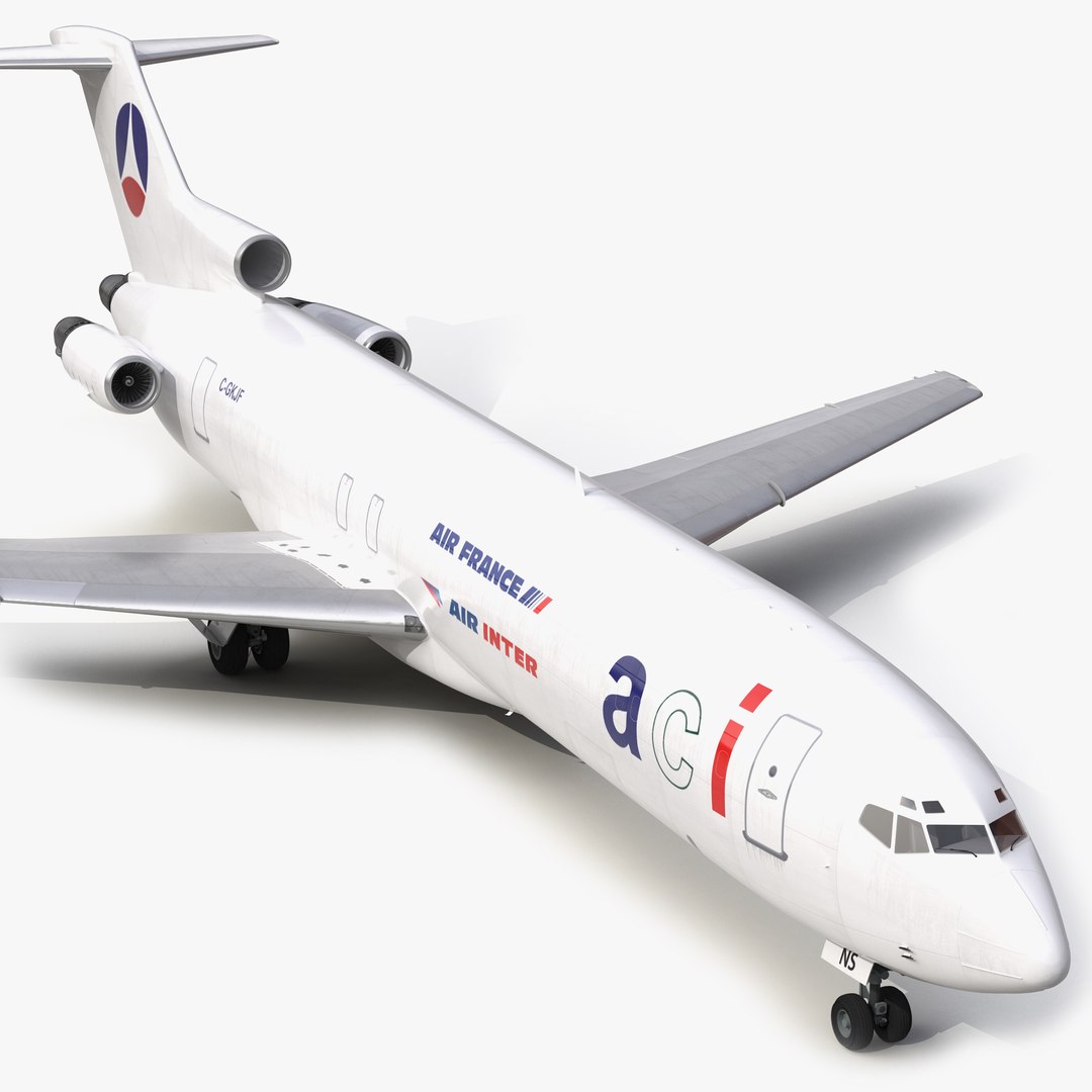Boeing 727-200F Air France 3D Model 3D model preview