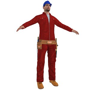 3d worker man