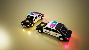 3D Voxel 3D police car model model