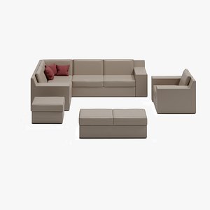 Moderno furniture set 3D model