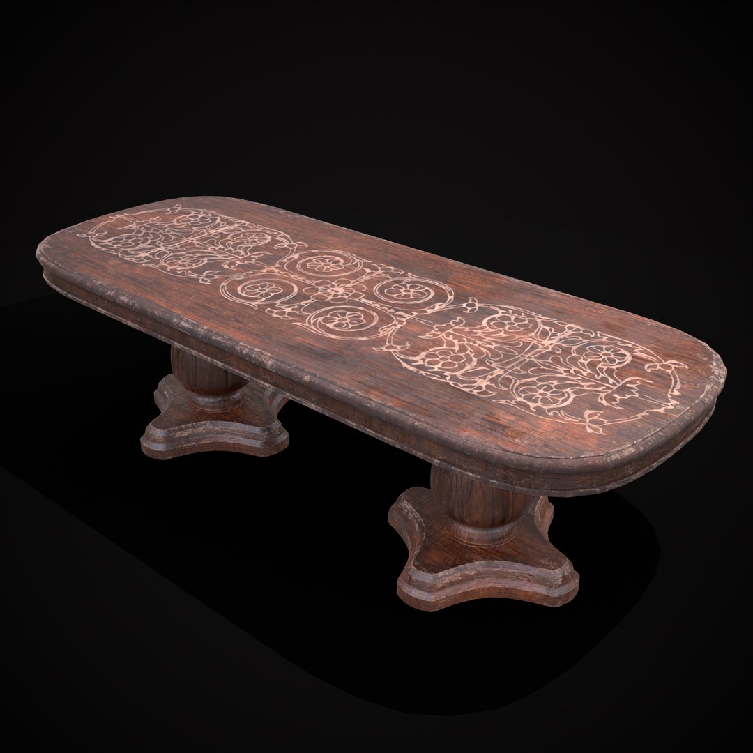 3D Renaissance Round and Long Tables model - TurboSquid 2088369